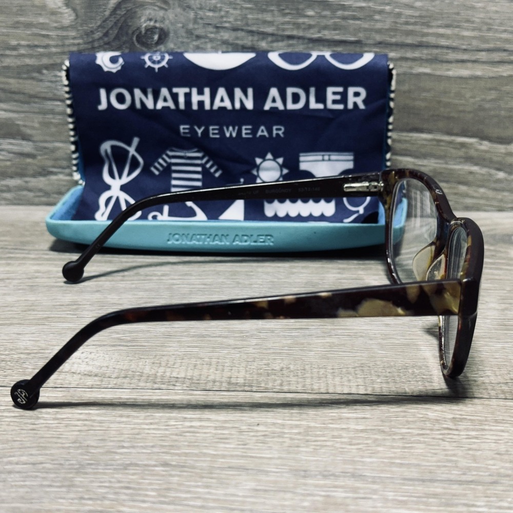 Jonathan Adler JA310 UF Eyeglass Frames Womens 53-17-140 Burgundy Tortoise - Picture 8 of 11